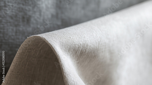 Soft linen fabric wallpaper, light gray