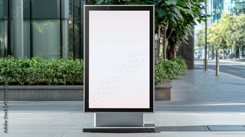A highway digital display mockup featuring an e-commerce sale ad with pulsating gradient background, blank top area for discount percentage, and bottom strip for promo code