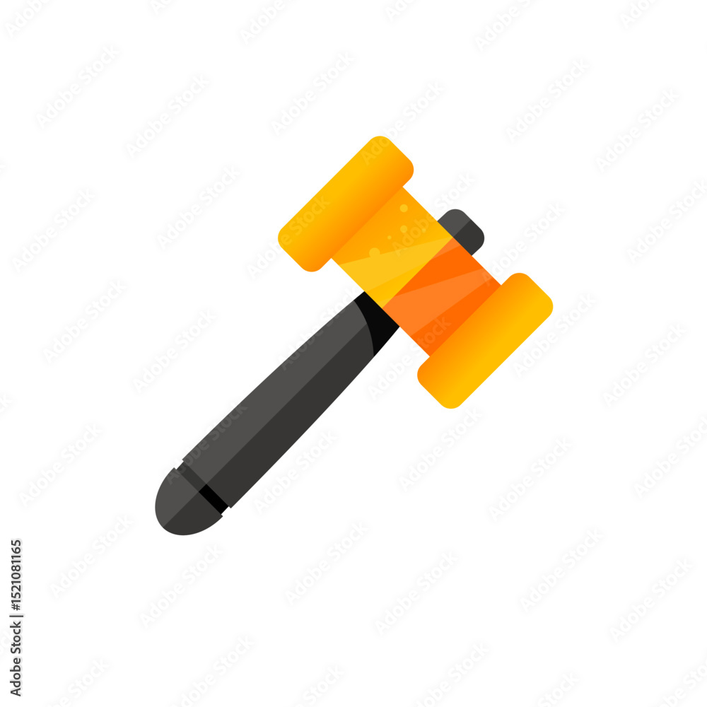 Fototapeta premium Auction hammer, auction, colorful vector icon