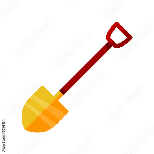 Spade, shovel, colorful vector icon
