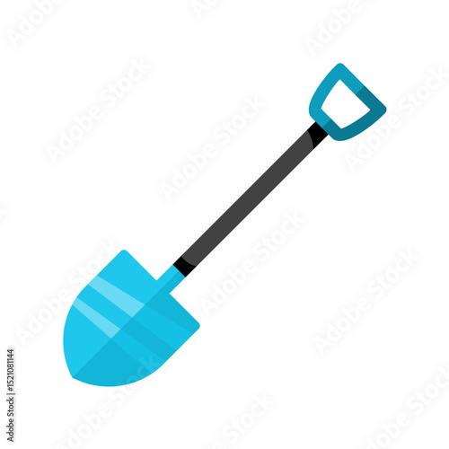 Spade, shovel, colorful vector icon