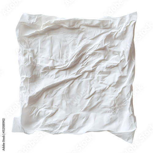 White Fabric Drape Abstract Texture isolated on transparent background