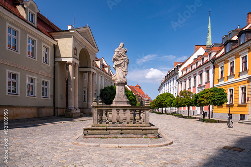 Monument of Madonna and Child on Ostrów Tumski, Wroclaw, Poland.