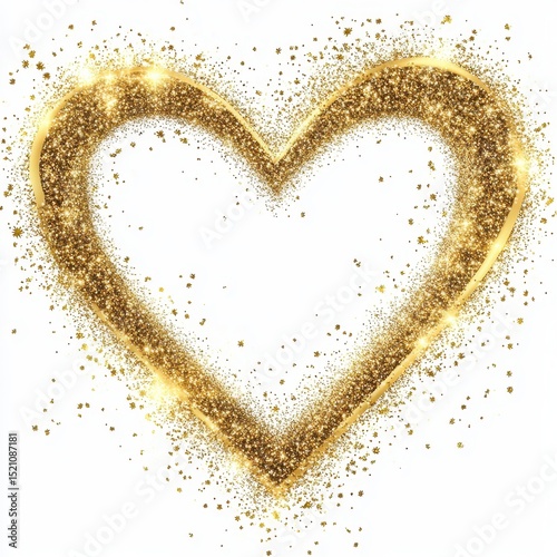 Wink Heart. Scatter Shine Symbol with Bright Sparkles and Glistering Nubes