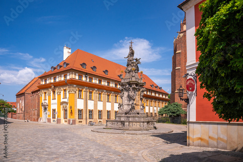Monument to St. John of Nepomuk on Ostrów Tumski, Wroclaw, Poland.