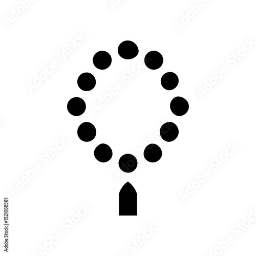tasbih glyph icon