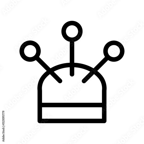 pin cushion line icon