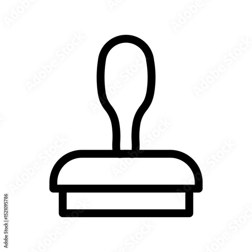 rubber stamp line icon
