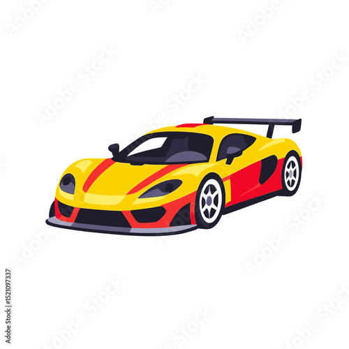 Yellow-Race-Car-Vector-Illustration-Speedster