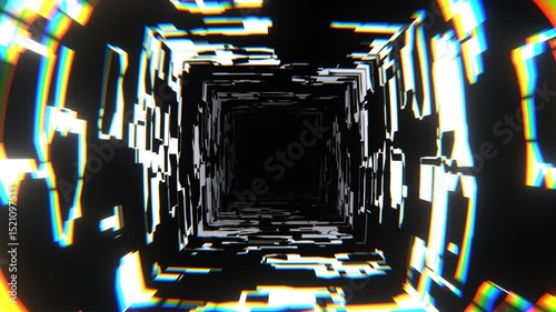 White Framework of Changing Abstract Forms Background VJ Loop in 4K