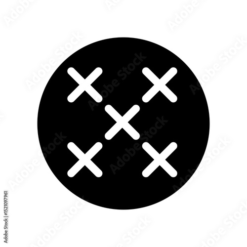 Cross stitch glyph icon