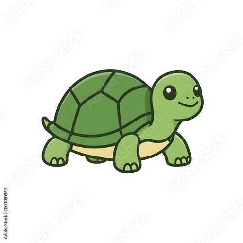 cute green cartoon turtle
