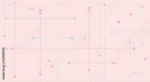 aesthetic pastel geometric lines and dots background