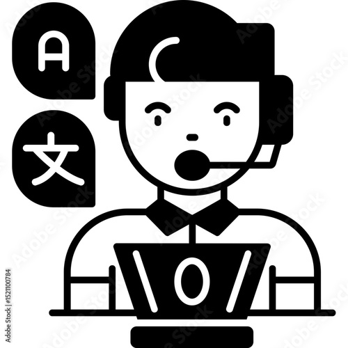 Language Translation Services Icon