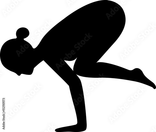 girl woman yoga posture silhouette vector