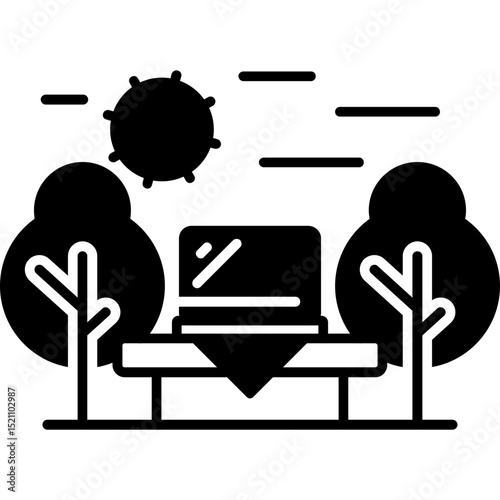 Laptop on the Go Icon