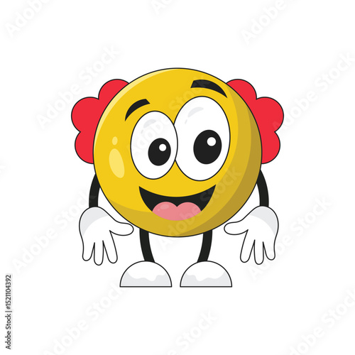  Clown Smile Cartoon Character