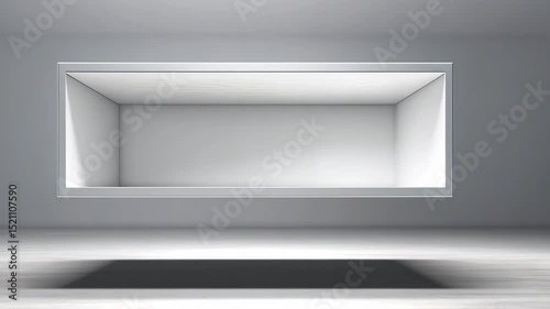 Wallpaper Mural Floating display box in minimalist room with soft lighting, perfect for showcasing products or art installations. Torontodigital.ca