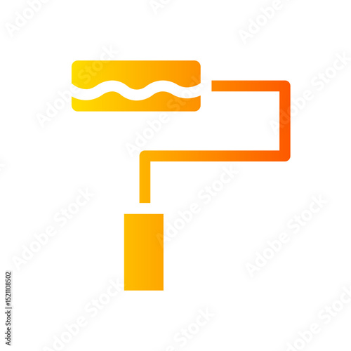 paint roller gradient icon
