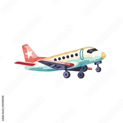 Watercolor-Airplane-Illustration-Travel-Icon