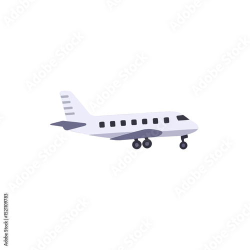 Flat-White-Airplane-Illustration-Vector