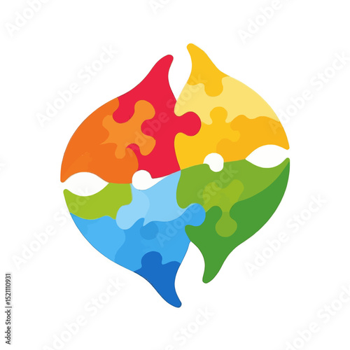 Colorful-Puzzle-Piece-Icon-Vector-Illustration