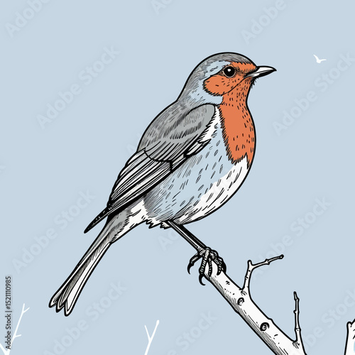 Robin-Bird-Illustration-Watercolor-Nature-Wildlife