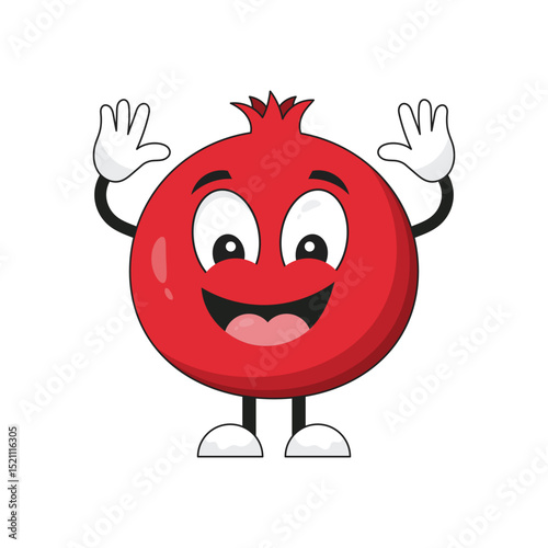  Pomegrant  Cartoon Character