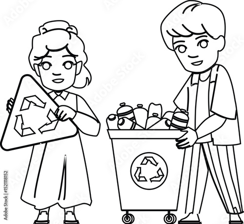 toy children recycled materials vector