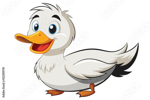 cartoon duck with a smile photo