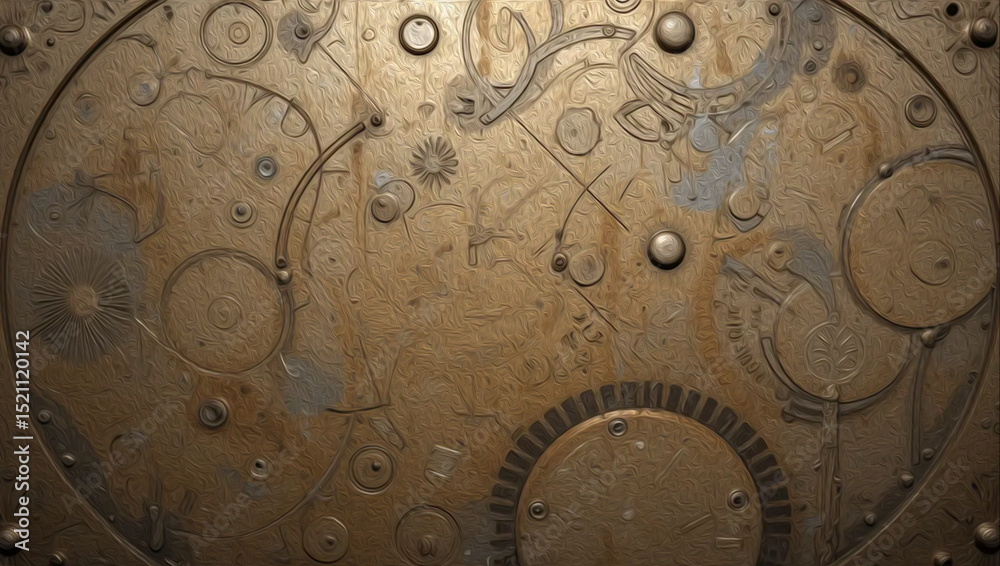 Naklejka premium Metal background. Pattern for wallpapers, covers, wall decorations. Oil paint