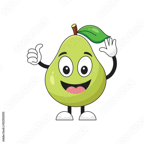  Pear  Cartoon Character