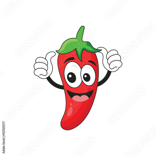  Red Papper Cartoon Character
