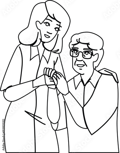 health geriatric care senior patient vector