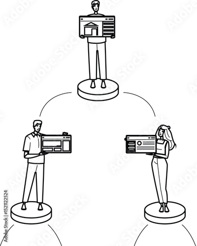 levels hierarchy website website vector