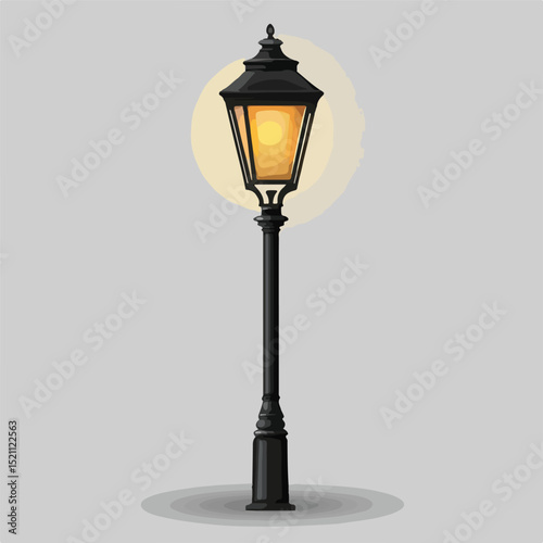 Modern Lantern Street Lamp Illumination for Urban Lighting Concept