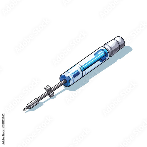 Detailed Syringe Vector Illustration for Medical and Healthcare Graphics