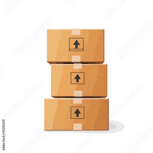 Professional Packaging Symbol on Corrugated Cardboard for Handle With Care Instructions