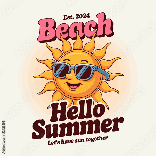 Beach Summer Sun Logo