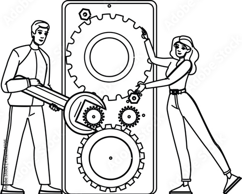 space mobile optimization vector