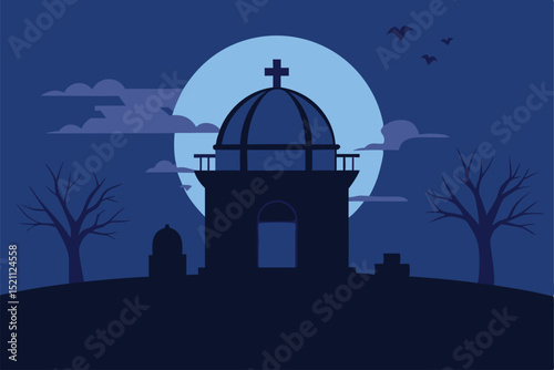 night view of the church