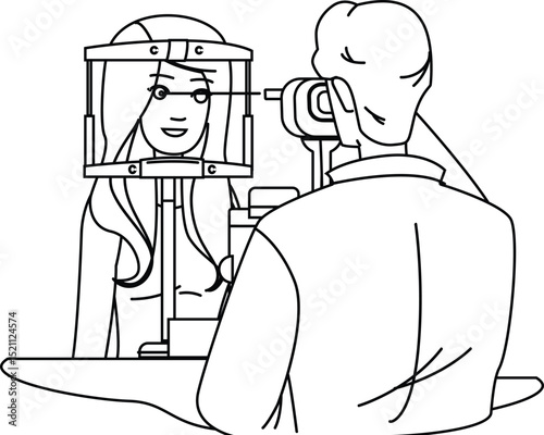 vision ophthalmologists eye exams vector