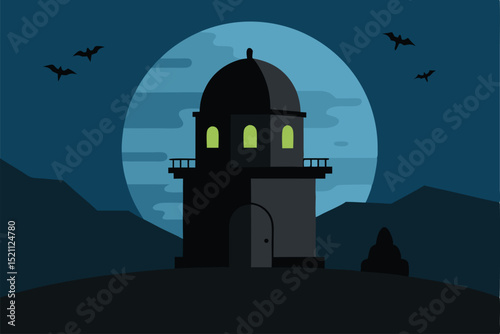 halloween night landscape