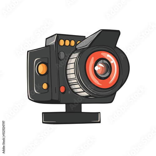 Professional Video Camera Cinema Icon Vector Illustration for Multimedia Projects