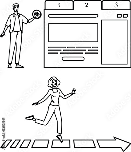 interaction progressive disclosure website vector
