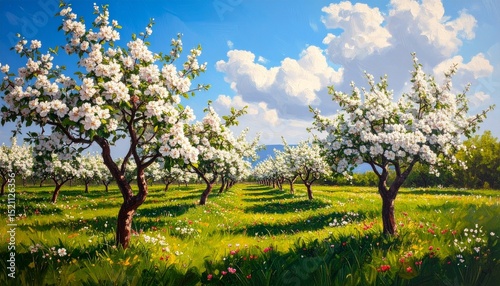 blooming apple tree