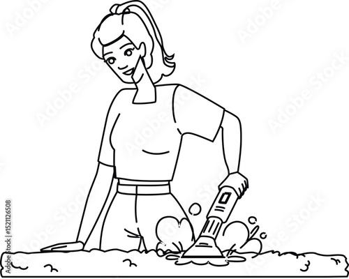 service steam cleaning vector
