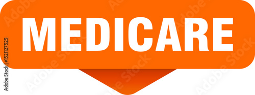 medicare sticker. medicare sign on transparent background