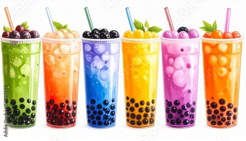 fruit cocktail isolated on white