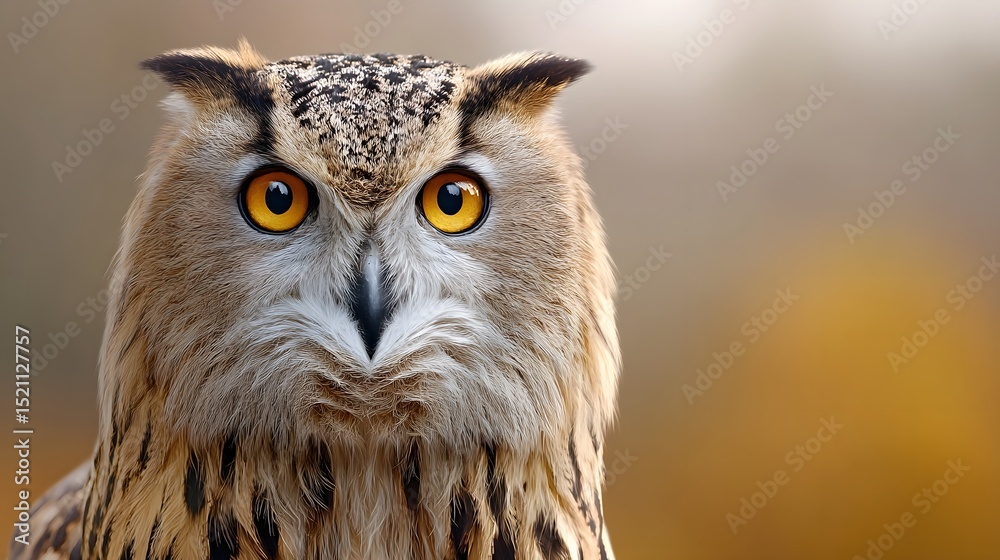 Obraz premium Majestic owl in golden light